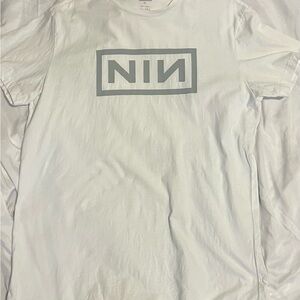 Nine Inch Nails Vintage Graphic White T - Shirt 90s Band Mens XL